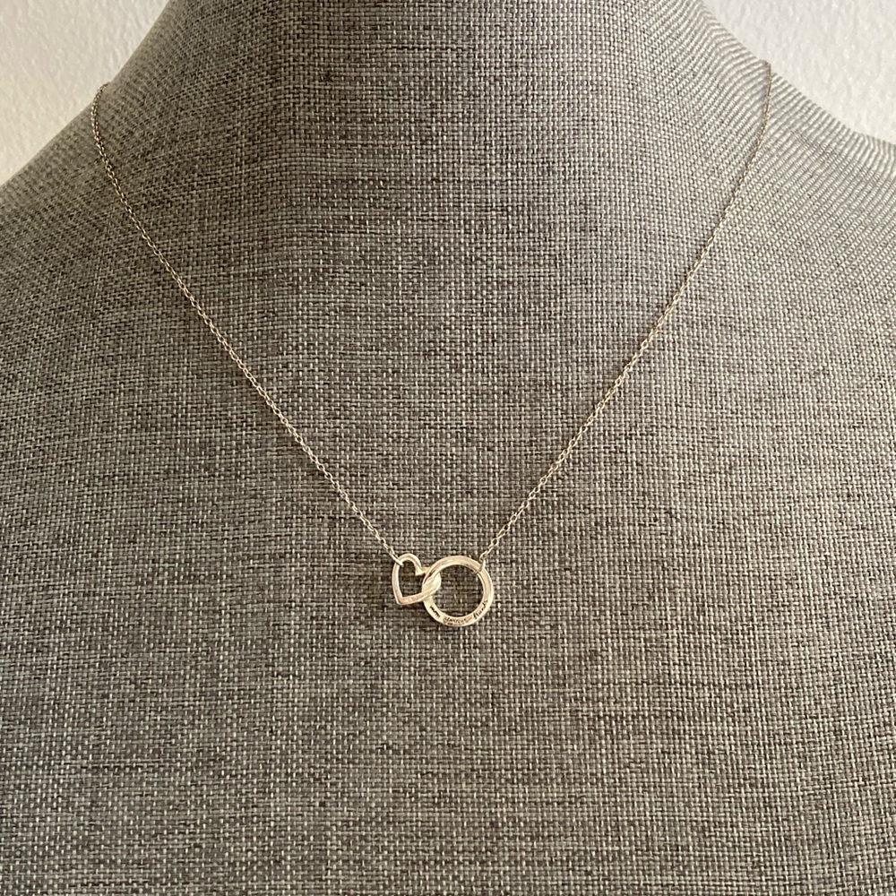 925 sterling silver LATH heart circle “mom forever friends” pendant necklace